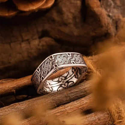 Irish Celtic Knot Square Ring – Vintage Men's Punk Hip Hop Fashion Jewelry Gift