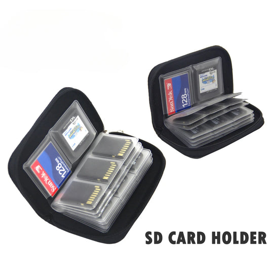 Memory Card Storage Bag – 22-Slot Wallet for CF, SD, Micro SD, SDHC, MS & DS Cards, Game Accessories Case