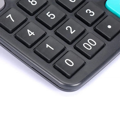 12-Digit Large LCD Desktop Calculator – Dual Power Solar & Battery Standard Function Calculator for Home, Office & Basic Use