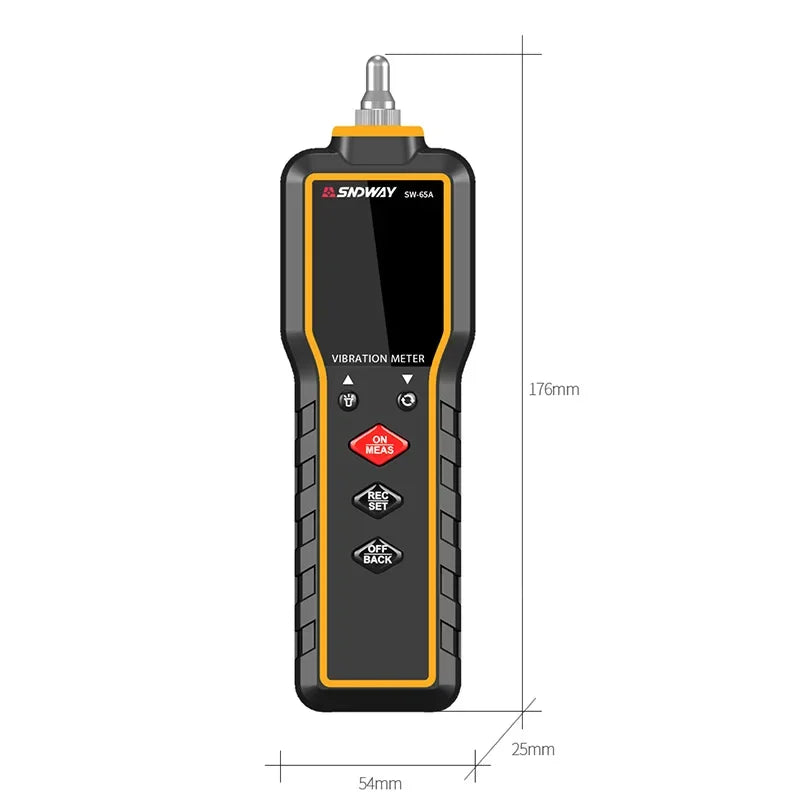 SW-65A Vibration Meter - Handheld Digital Vibration Measurement Instrument for Machinery Testing