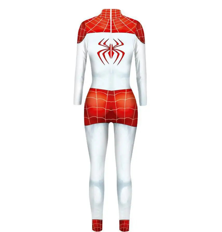 MINISO Women’s Cosplay Bodysuit – Sexy Spiderman, Iron Man & Gwen Stacy Jumpsuit for Halloween & Superhero Parties