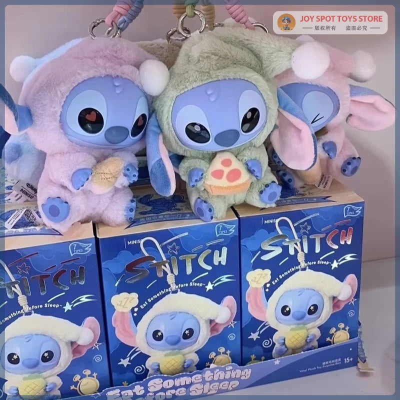 Miniso New Stitch "Eat Something Before Sleep" Series Vinyl Blind Box – Cute Plush Doll Bag Pendant Mystery Toy Surprise Gift