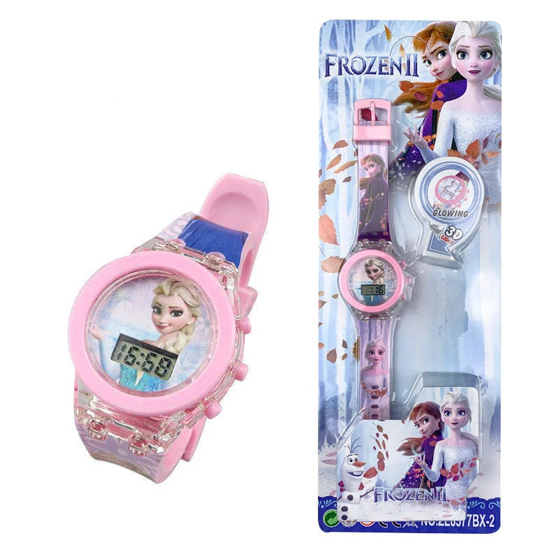 Flash Light Spiderman Kids Watch – Cartoon Hello Kitty & Mickey Design for Boys & Girls, Student Gift with Free Shipping