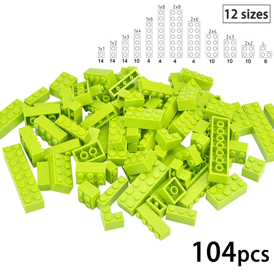 DIY Building Block Wall Figures Bricks - 1x2, 1x3 & 1x4 Small Construction Bricks for Creative Building & Educational Play
