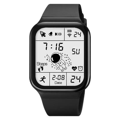 Astronaut Square Smart Watch for Kids & Students – Cool Black Tech Running Electronic Watch for Boys & Girls