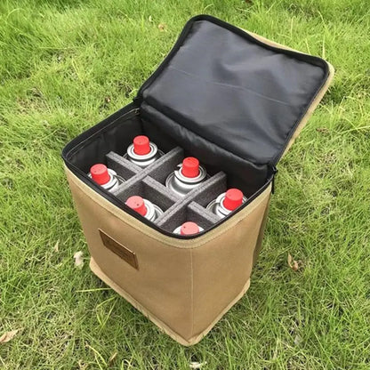 Outdoor Camping Storage Bags: Organizer for 250g Cassette Furnace Gas Cylinders - Perfect for Picnic, Camp, and Propane Stove Utensils