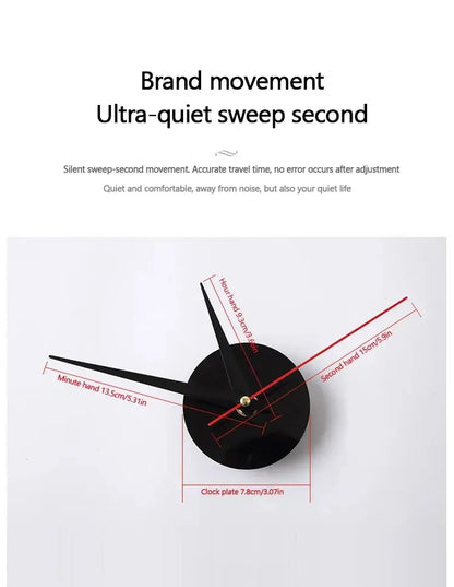 Creative Luminous Digital Wall Clock – Silent DIY European Style Punch-Free Sticker Clock for Living Room & Study