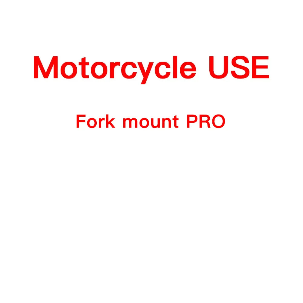 Motorcycle Handlebar Stem Fork Phone Mount — Vibration Dampener with MAG Universal Adapter, Wireless Charger & Mirror Brake Compatible