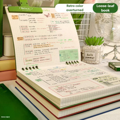 B5 Flip Notepad Grid Notebook – Sketchbook, Diary, Journal Writing Pads for Office & School Supplies
