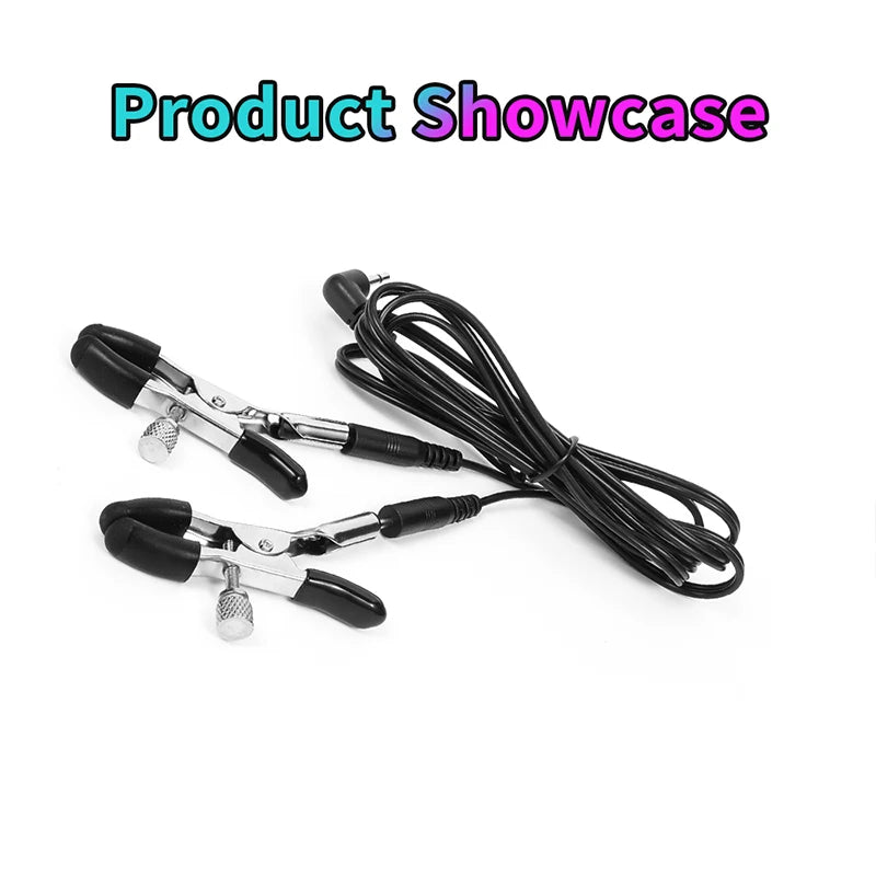 Electric Nipple Clamps and Stimulation Clips - Adult Sensory Play Accessories for Couples and Intimate Use