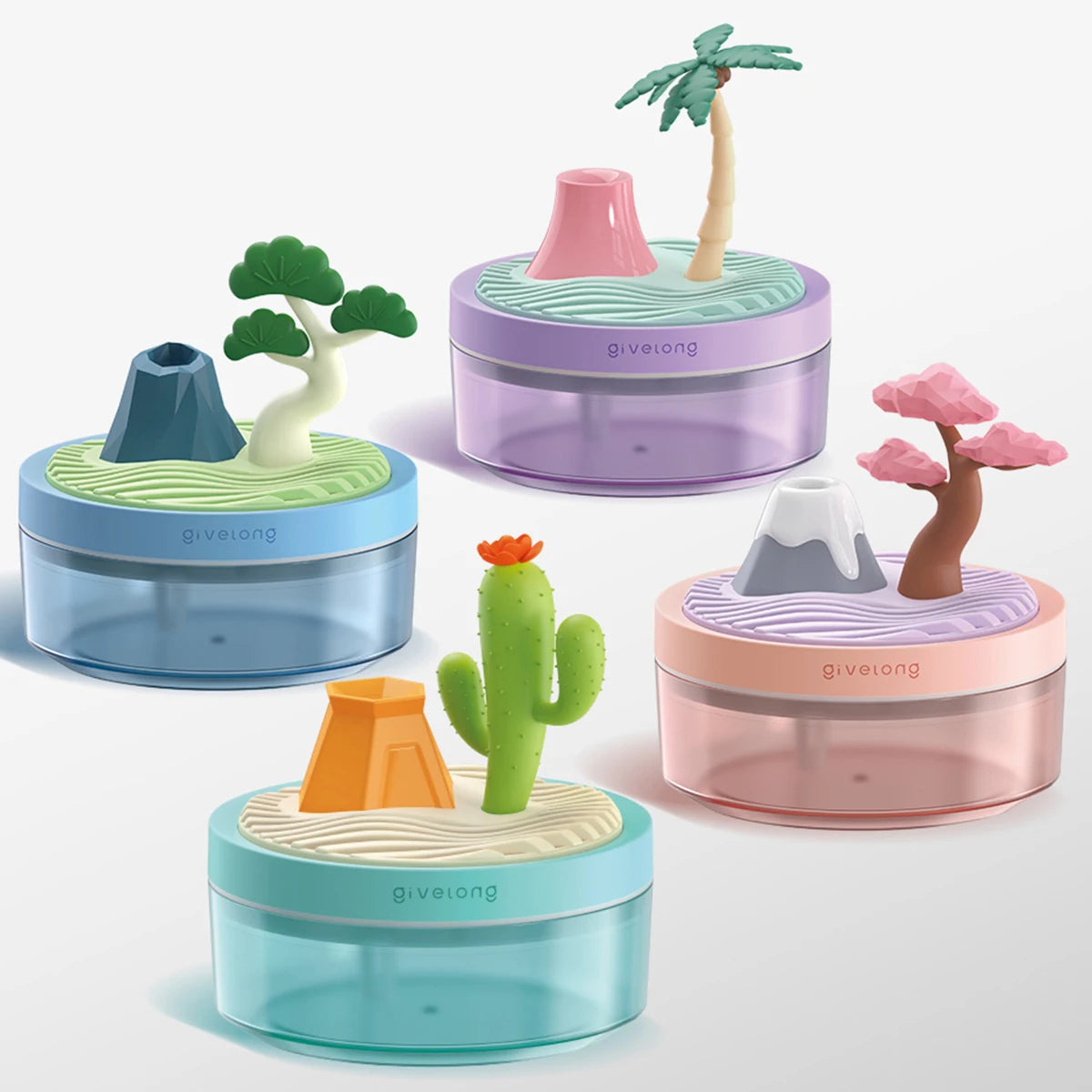 Landscape Air Humidifier – Small USB Spray, Silent Hydration for Bedroom, Desktop & Car, Aromatherapy Diffuser