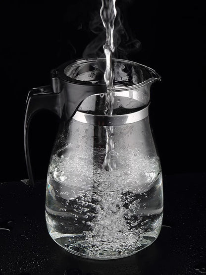 HMLOVE Heat-Resistant Glass Teapot – Puer Kettle Tea Infuser, Kung Fu Teaware Set, High Borosilicate Heatable Pot
