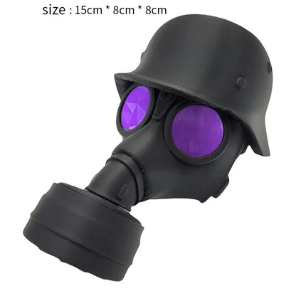 Steel Helmet Trailer Hitch Cover - Gas Mask Style Receiver Tube Protector for Rust Prevention