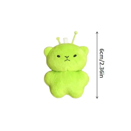 Peace Alien Cat Plush Keychain - Cute Cartoon Stuffed Animal Backpack Pendant & Party Gift