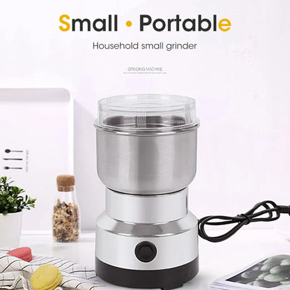 Mini Electric Grinder – 300ml Ultrafine Pulverizer for Baby Food, Coffee, Spices, Pepper, and Grains – 2/4 Blade Options