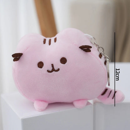 Pusheen Cat Bag Charm - Cute Kawaii Kitten Backpack Pendant, Couple Keychain Accessory, Birthday and Christmas Gift