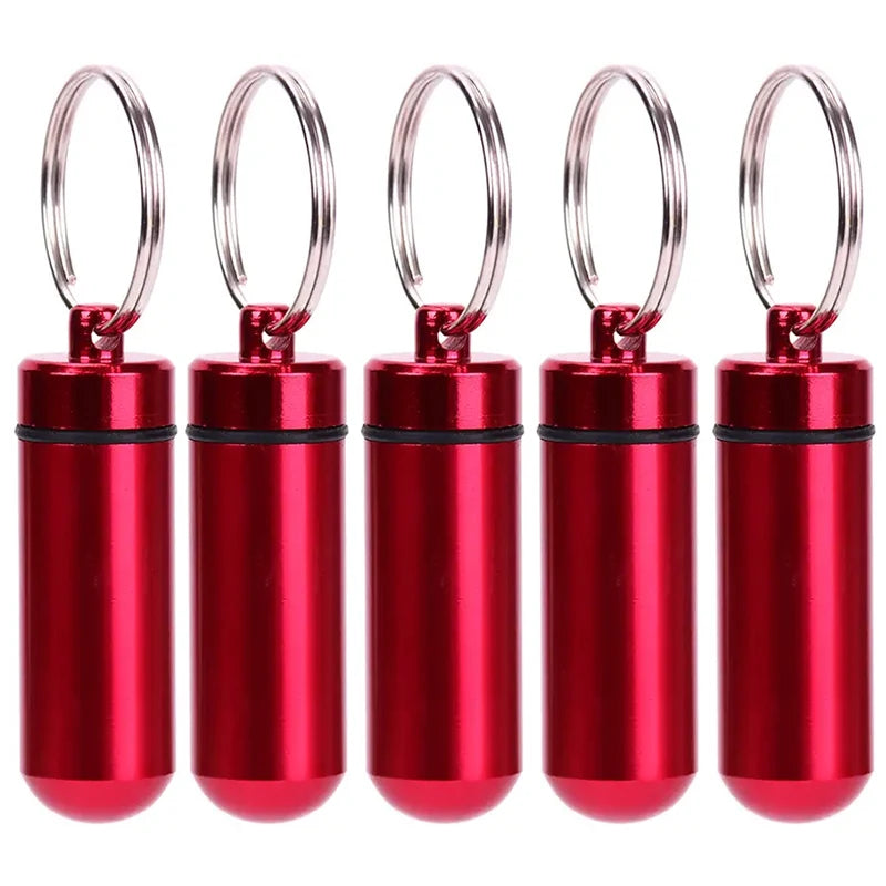 Portable Mini Travel Pill Box – Waterproof Medicine Capsule Container with Keychain for First Aid & Daily Use