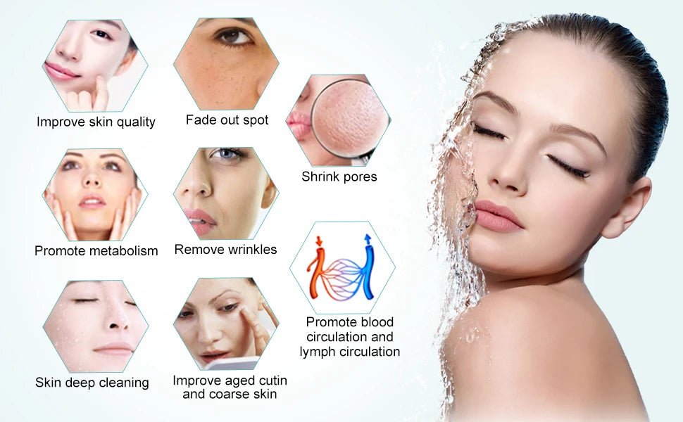 Professional Diamond Microdermabrasion Machine — Facial Exfoliation with Water Spray & 65-68cmHg Suction