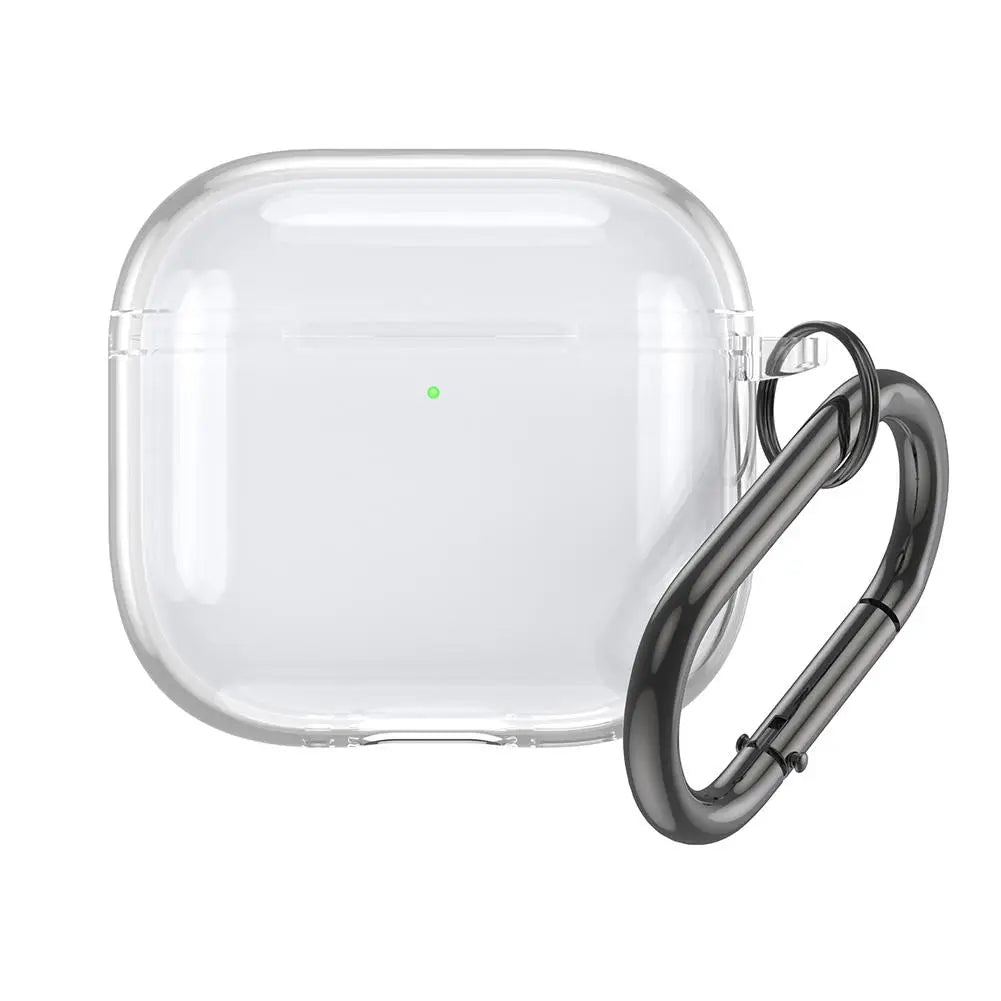 Translucent Protective Sleeve Case for AirPods 4 — Premium Drop-Proof Cover with Carabiner for AirPods 4th Generation