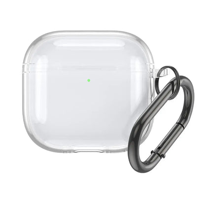 Translucent Protective Sleeve Case for AirPods 4 — Premium Drop-Proof Cover with Carabiner for AirPods 4th Generation