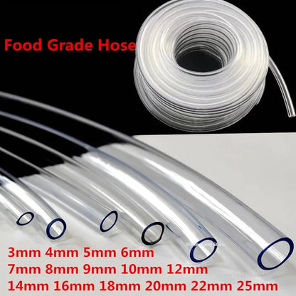 Transparent PVC Hose Pipe - 4mm-12mm Food Grade Flexible Tubing for Aquarium, Pump, Water & Liquid Transfer Applications