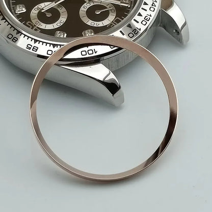 Silver Mod Copper Chapter Ring for NH35 Watch Case - Polished Inner Ring Replacement, 30.3 × 27.3mm Watch Accessory