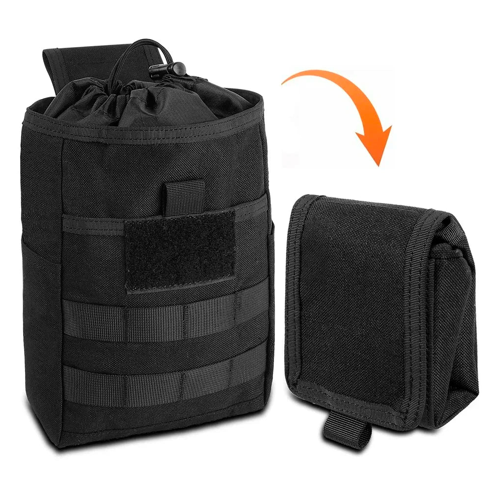 Foldable Molle Dump Pouch – Ammo Magazine Waist Pack, Hunting & EDC Utility Bag