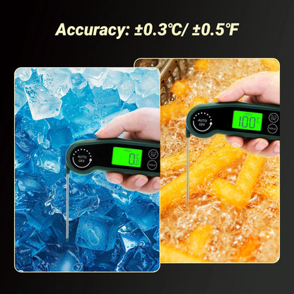 INKBIRD RHT-11K Instant Read Meat Thermometer – 0.5s Fast Response, ±0.3°C Accuracy, IPX5 Waterproof Digital BBQ Cooking & Baking Thermometer with LCD Backlight