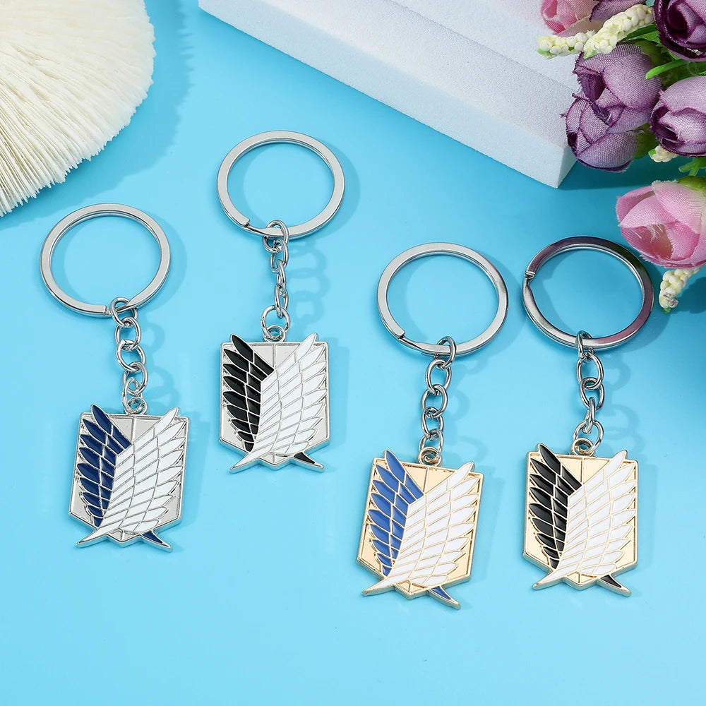 Attack on Titan Enamel Keychain - Anime Metal Pendant Badge Charm for Men & Women, Fan Gift Accessory