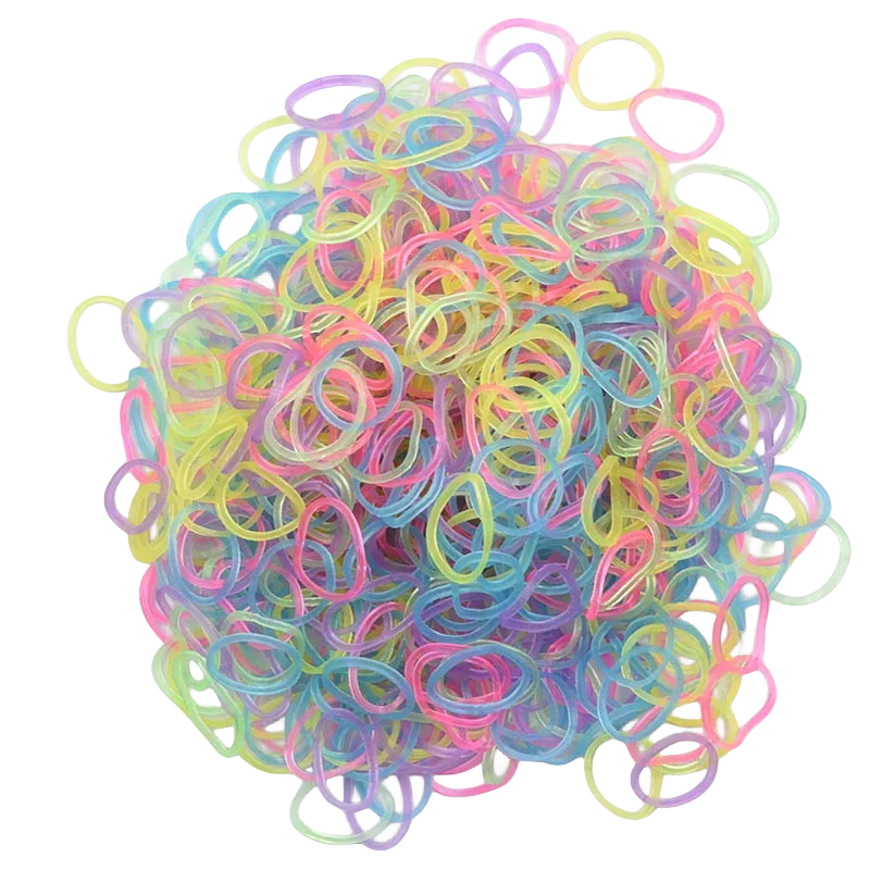 600pcs Glow-in-the-Dark Loom Band Kit – Colorful DIY Bracelet Making Set with Beads & Accessories for Friendship Crafts