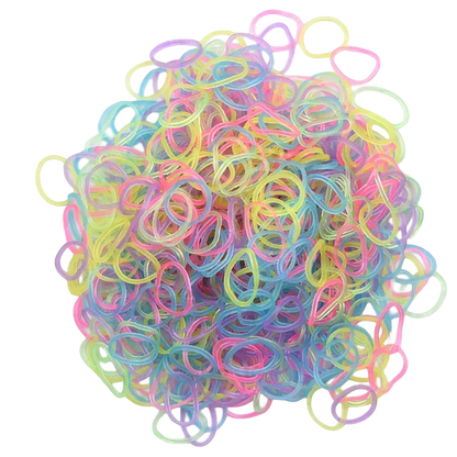 600pcs Glow-in-the-Dark Loom Band Kit – Colorful DIY Bracelet Making Set with Beads & Accessories for Friendship Crafts