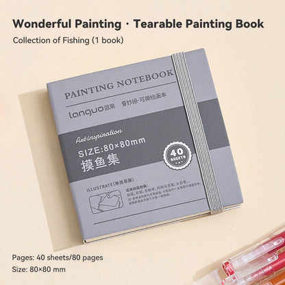 100% Cotton Mini Watercolor Paper Book – 300gsm Tearable Sketchbook Journal for Drawing & Painting