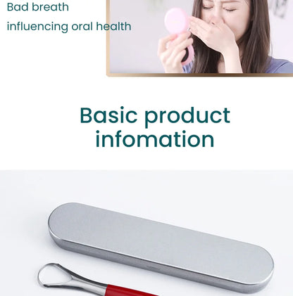 Y-Kelin Stainless Steel Tongue Scraper – Oral Cleaner Brush for Fresh Breath and Hygiene Care