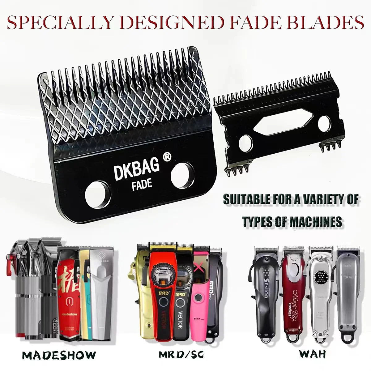 Professional Electric Clipper Replacement Blade - ECHO CRUNCH Compatible Barber Fade Blade