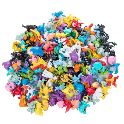 24-144pcs Pokemon Mini Figures — Pikachu Anime Action Models 2-3cm Collectible Toys for Kids & Christmas Gifts