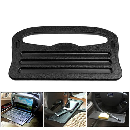 Portable Universal Folding Car Laptop Desk Mount — Steering Wheel Tray Table with Cup Holder for Work & Dining