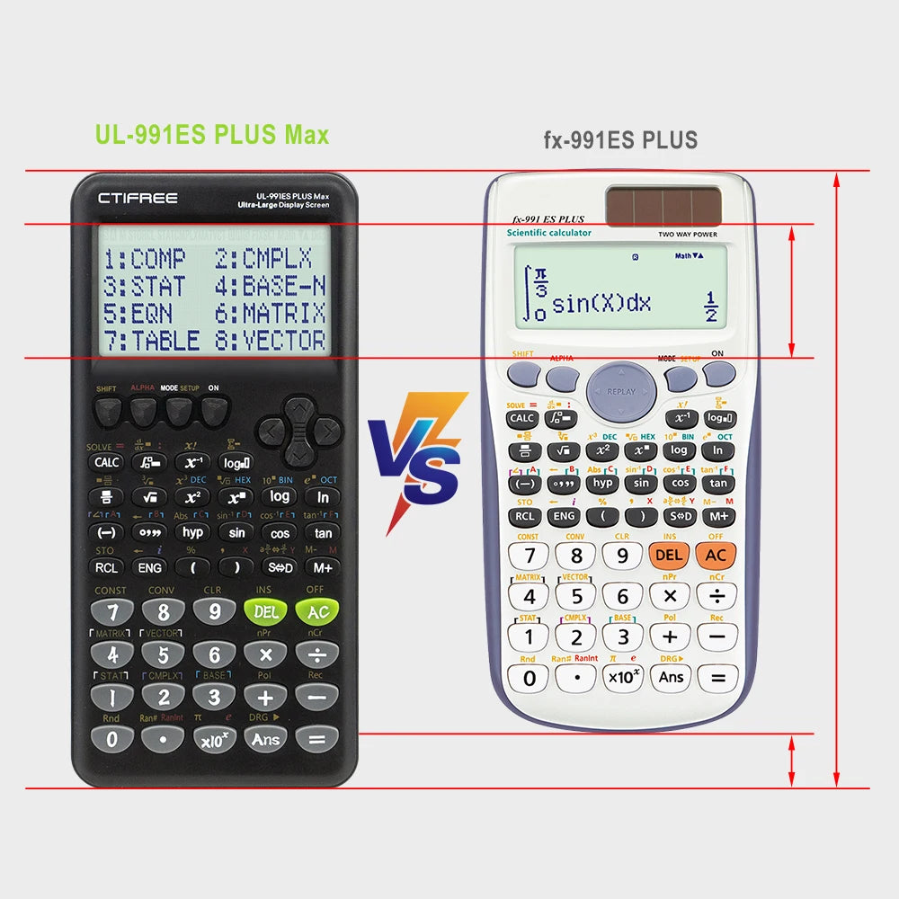 Large Screen Scientific Calculator - 417 Multifunctional Student Exam Calculator