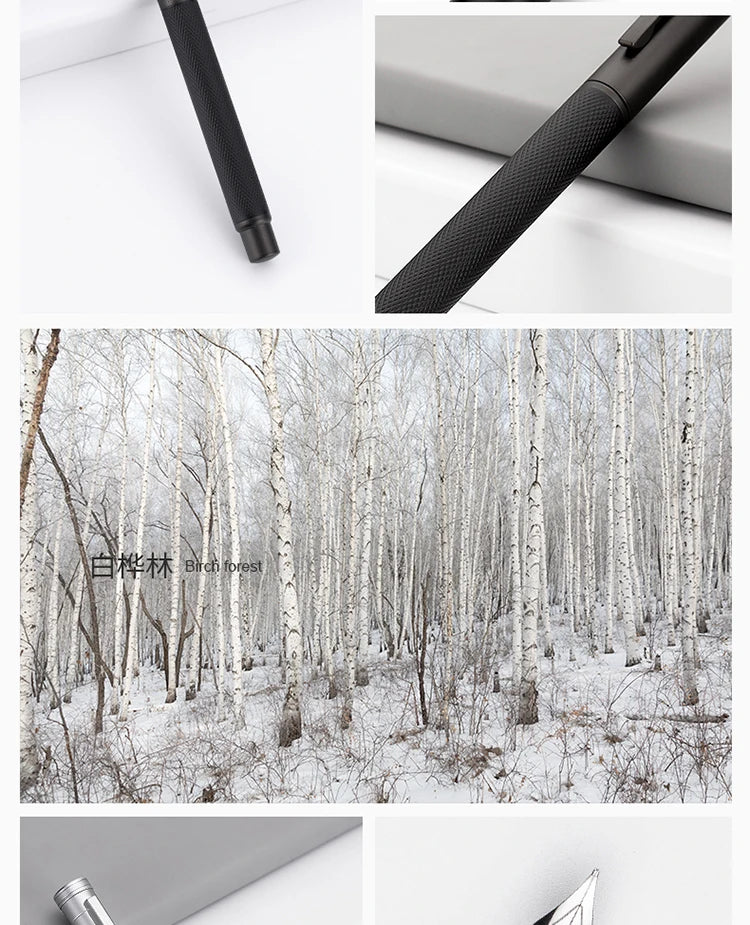 LT Hongdian Titanium Black Forest Calligraphy Pen — Student & Business Ink Pen with Gift Box