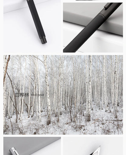 LT Hongdian Titanium Black Forest Calligraphy Pen — Student & Business Ink Pen with Gift Box