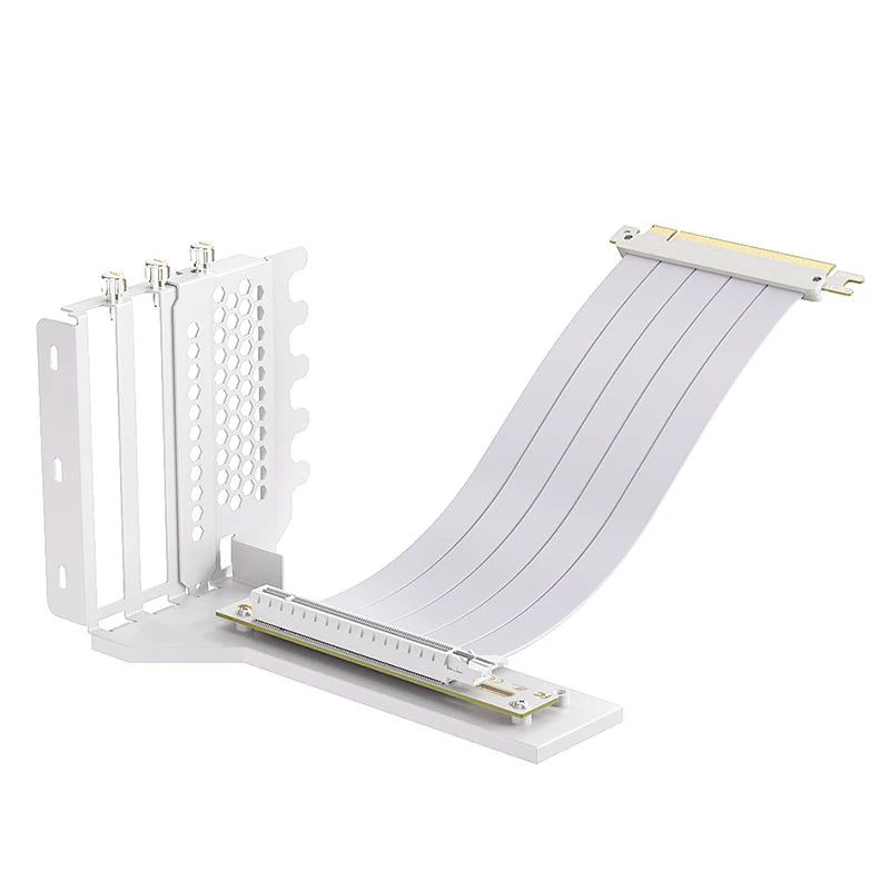 TEUCER L-Z3 GPU Vertical Mounting Bracket Kit – PCIe 4.0 X16 Riser Cable 200mm for Graphics Card Steering Mount