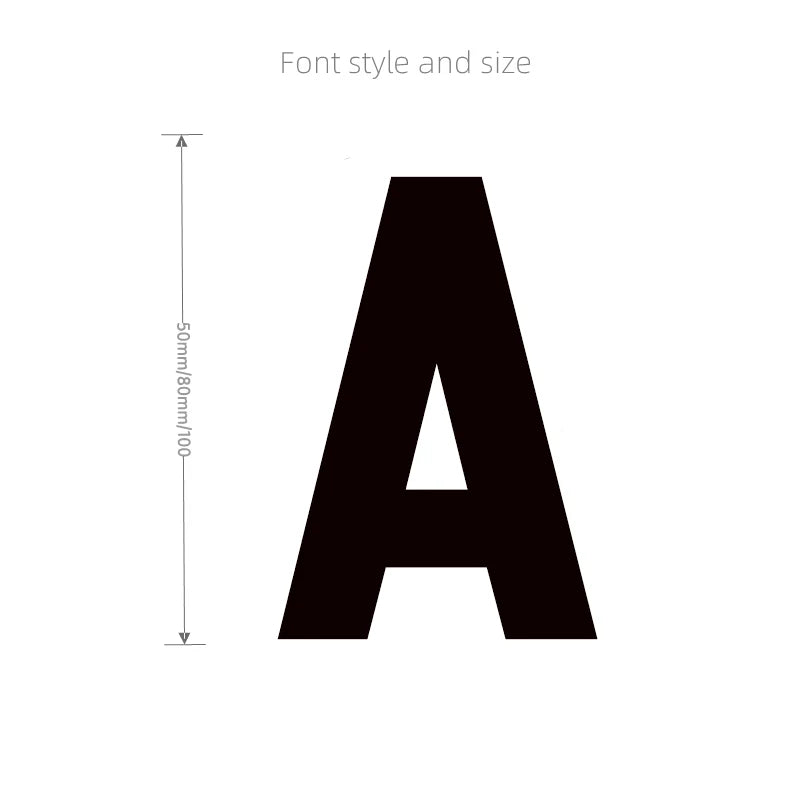 3D Mirror Acrylic Alphabet Wall Stickers – Black English Letters & Numbers for Personalized Door & Room Decor
