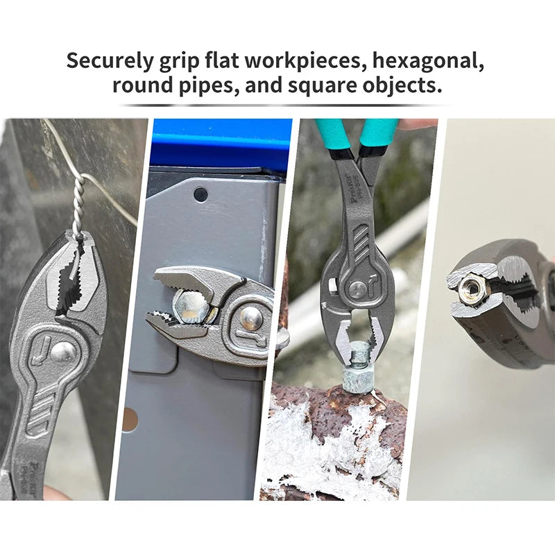 Pro’sKit PN-808 8-Inch Multifunctional Pliers - Adjustable Water Pump, Pipe & Groove Joint Pliers