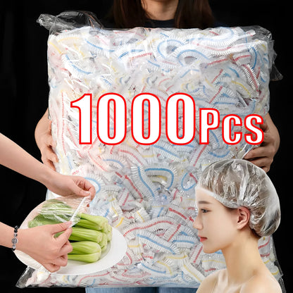 Disposable Transparent Plastic Food Cover Bags, Reusable Cling Film Wrap for Kitchen Storage, Freezing & Food Protection