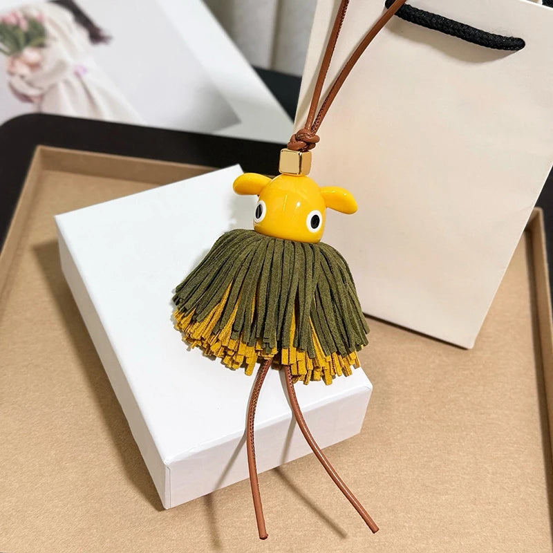 Genuine Leather Parrot Bird Bag Charm – High-End Durable Handmade Fashion Accessory for Women’s Bags, Exquisite Decorative Pendant