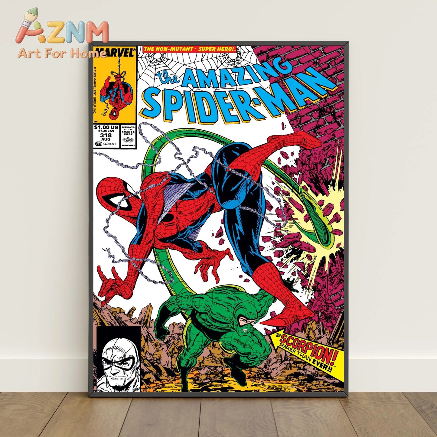 Spider-Man Comic Book Poster - Peter Parker Movie-Inspired Canvas Wall Art