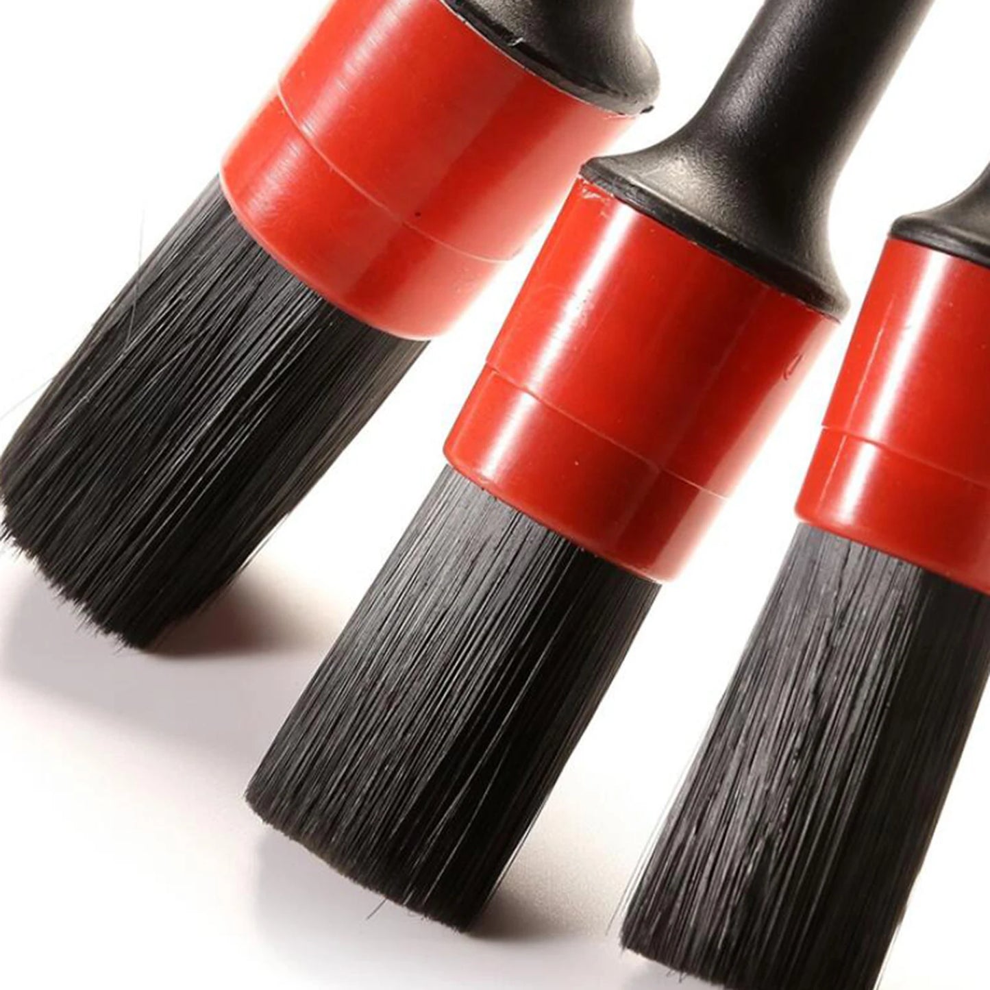 Car Cleaning Brush Kit - Automotive Detail Brushes Set for Interior Detailing and Wheel Rims - Plastic Brushes for Efficient Cleanliness