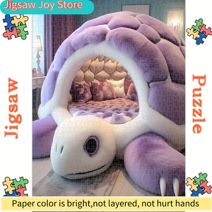 Halloween 1000-Piece Puzzle - Purple Turtle Bed Plush-Themed Home Decor