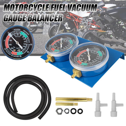 2/4 Cylinder Motorcycle Carburetor Synchronizer Kit — Ignition Tester & Balancer Gauge Set for Motorbike Diagnostics