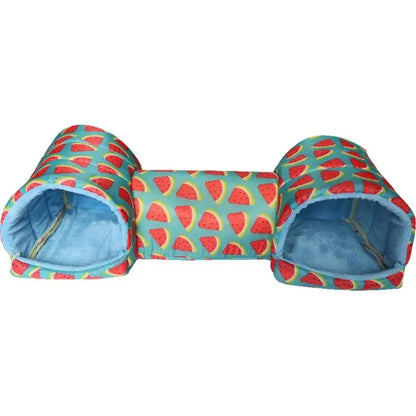Small Pet Hideaway Tunnel - Cozy Hamster, Gerbil, Guinea Pig, and Ferret Sleeping Cave and Hideout Toy