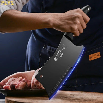 PLYS-Bone Dual Purpose Kitchen Knife – Sharp Household and Chef's Knife for Bone Chopping
